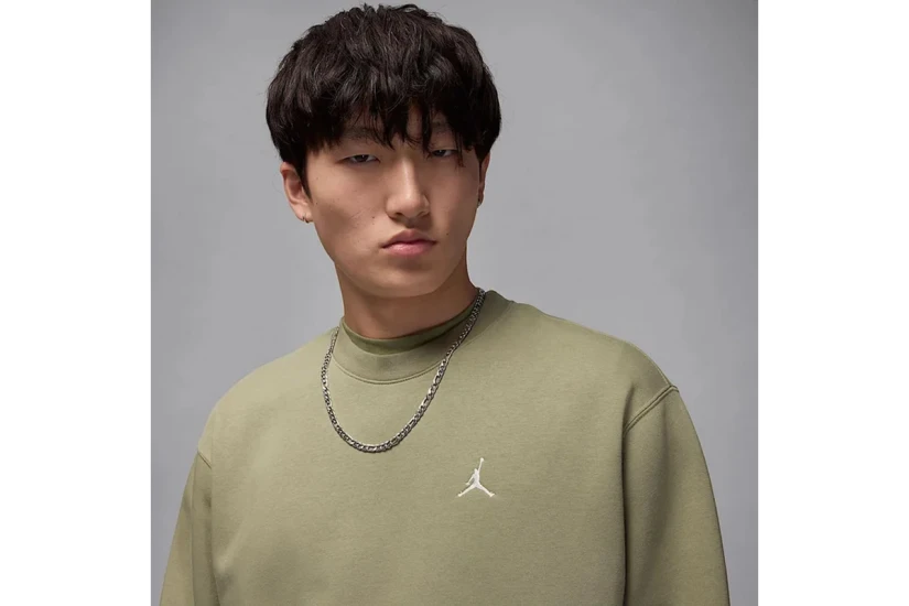 Jordan Brooklyn Fleece Ανδρική Μακρυμάνικη Μπλούζα Χακί