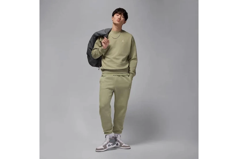 Jordan Brooklyn Fleece Ανδρική Μακρυμάνικη Μπλούζα Χακί