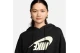Nike French Terry Crop Γυναικείο Φούτερ Με Κουκούλα Μαύρο