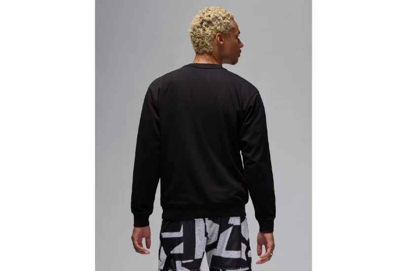Jordan Sport Crossover Dri-FIT Ανδρική Μακρυμάνικη Μπλούζα με Λαιμόκοψη Μαύρη