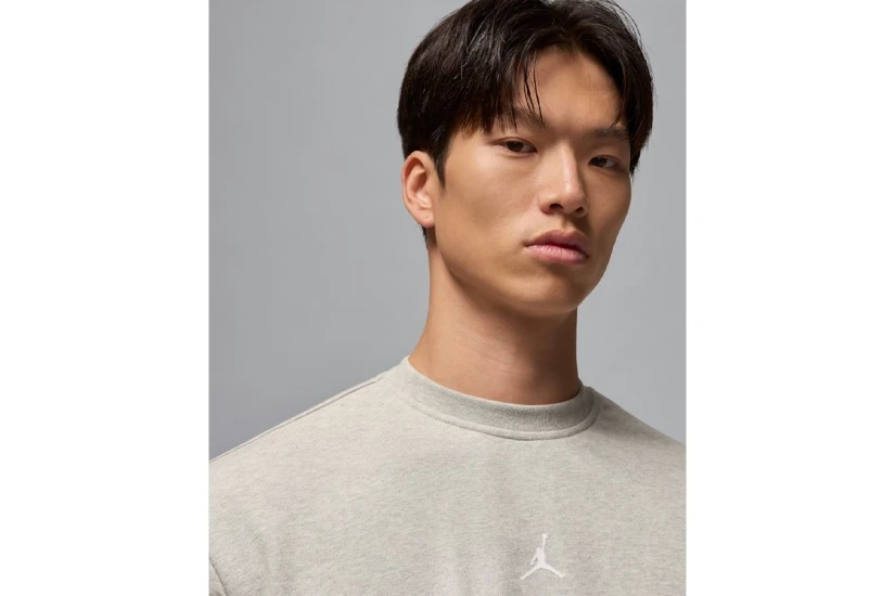 Jordan Sport Crossover Dri-FIT Ανδρική Μακρυμάνικη Μπλούζα με Λαιμόκοψη Γκρι