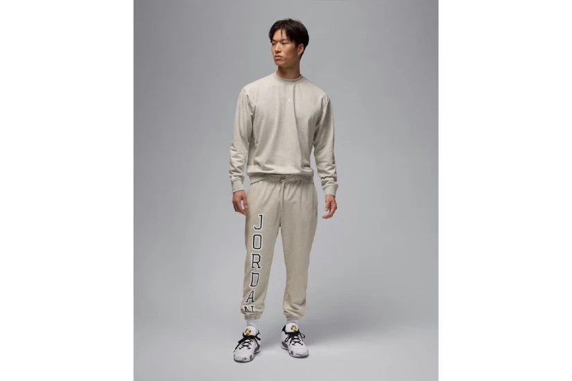 Jordan Sport Crossover Dri-FIT Ανδρική Μακρυμάνικη Μπλούζα με Λαιμόκοψη Γκρι