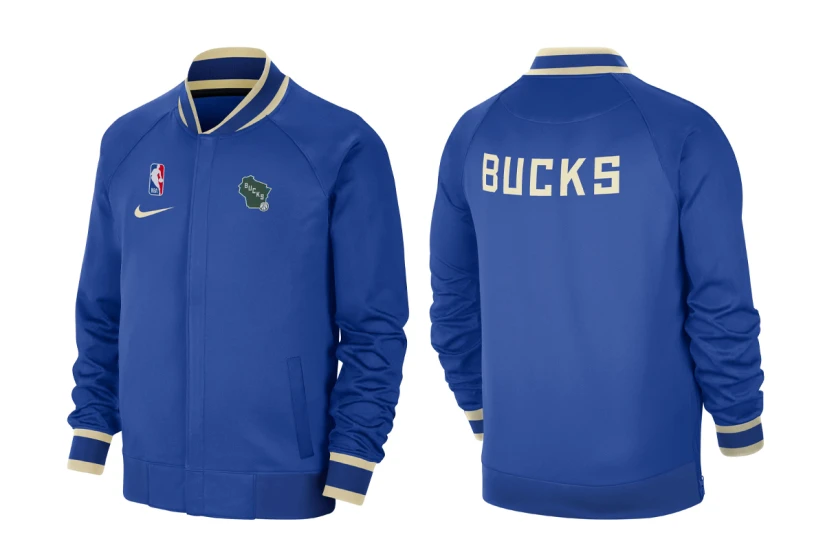 Nike NBA Milwaukee Bucks Showtime City Edition Dri-FIT Ανδρική Ζακέτα Ρουά