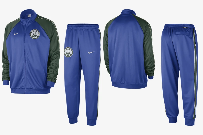 Nike NBA Milwaukee Bucks Club Courtside City Edition Ανδρικό Σετ Φόρμας Ρουά, Πράσινο