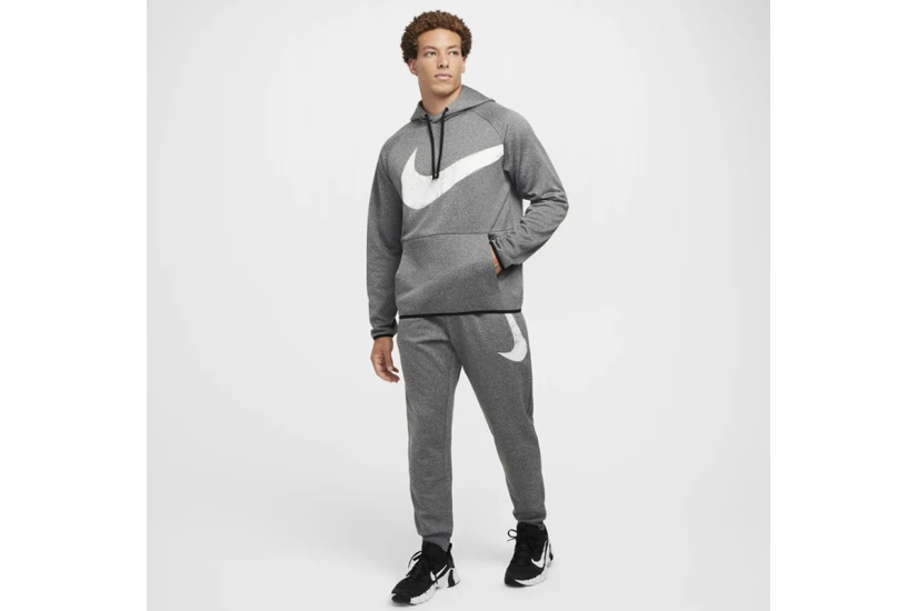 Nike Therma-Fit Ανδρικό Φούτερ με Κουκούλα Γκρι