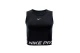 Nike Pro Dri-FIT Γυναικεία Αμάνικη Crop Top Μπλούζα Μαύρη