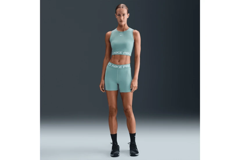 Nike Pro Dri-FIT Γυναικεία Αμάνικη Crop Top Μπλούζα Βεραμάν