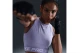 Nike Pro Dri-FIT Γυναικεία Αμάνικη Crop Top Μπλούζα Λιλά