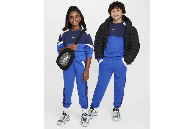 Nike Air Παιδική Μακρυμάνικη Μπλούζα Ρουά, Μπλε Σκούρο, Λευκή
