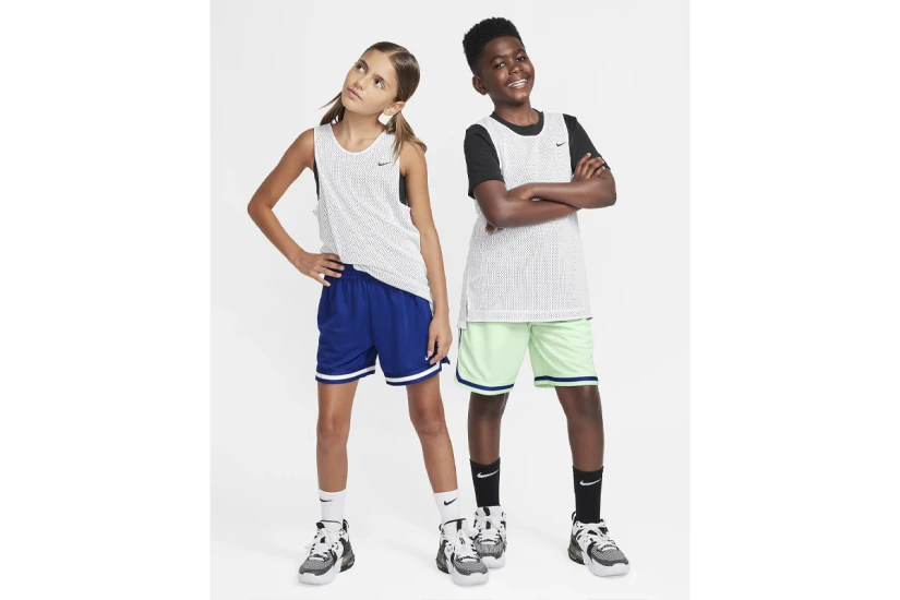 Nike Dri-Fit Παιδική Αμάνικη Μπλούζα Διπλής Όψης Λευκή, Μαύρη