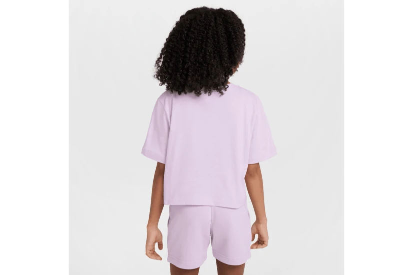 Nike Sportswear Παιδική Κοντομάνικη Crop Top Μπλούζα Λιλά