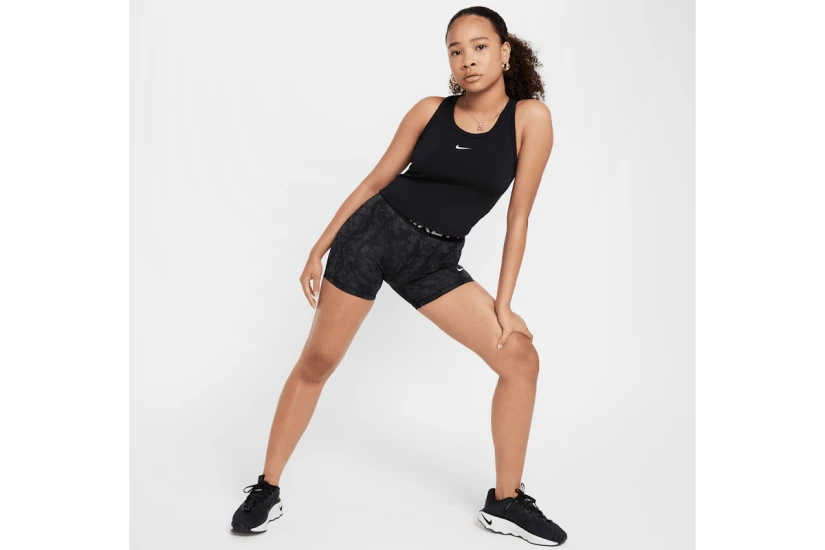 Nike One Fitted Dri-FIT Παιδική Αμάνικη Μπλούζα Μαύρη