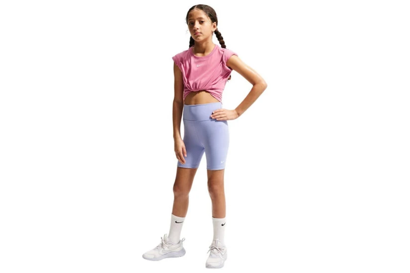Nike One Dri-FIT Παιδικό Κοντό Κολάν Λεβάντα
