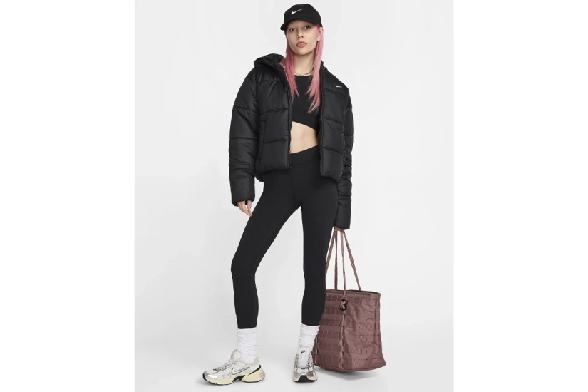 Nike Sportswear Classic Γυναικείο Puffer Μπουφάν Μαύρο