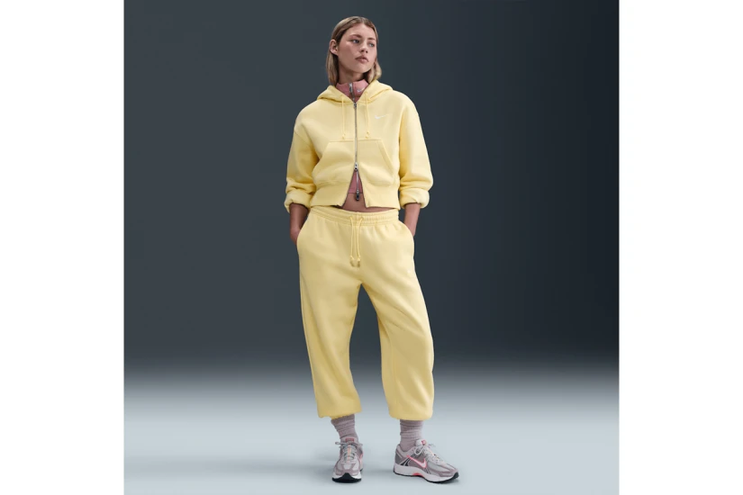 Nike Sportswear Phoenix Fleece Γυναικείο Παντελόνι Φόρμας Κίτρινο