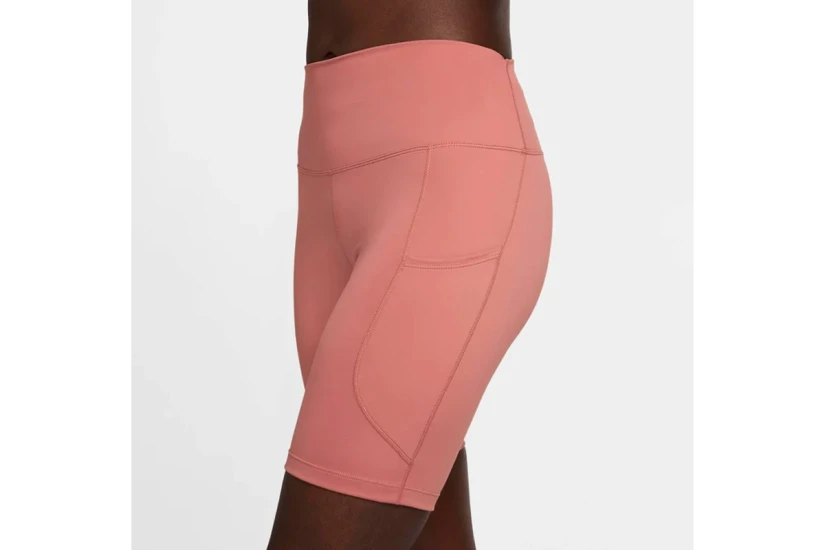 Nike One Dri-FIT Γυναικείο Ψηλόμεσο Κοντό Κολάν Σομόν