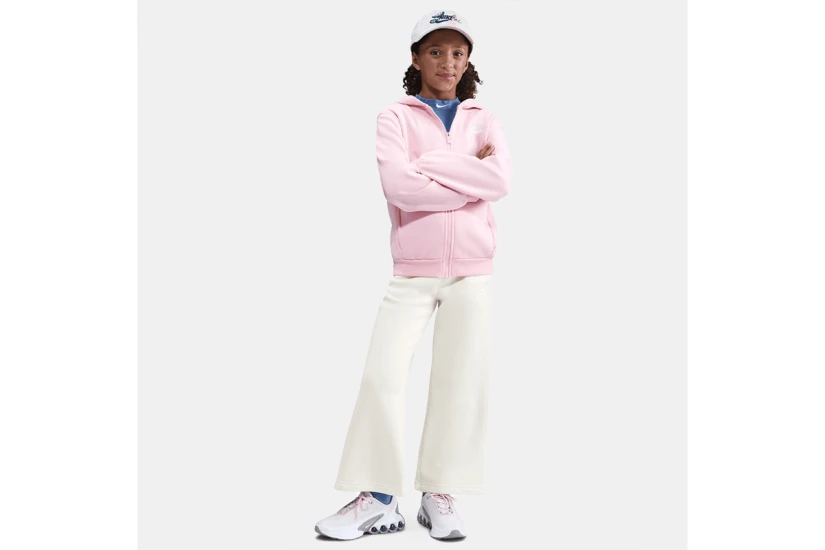 Nike Sportswear Club Fleece Wide-Leg Παιδικό Παντελόνι Φόρμας Εκρού