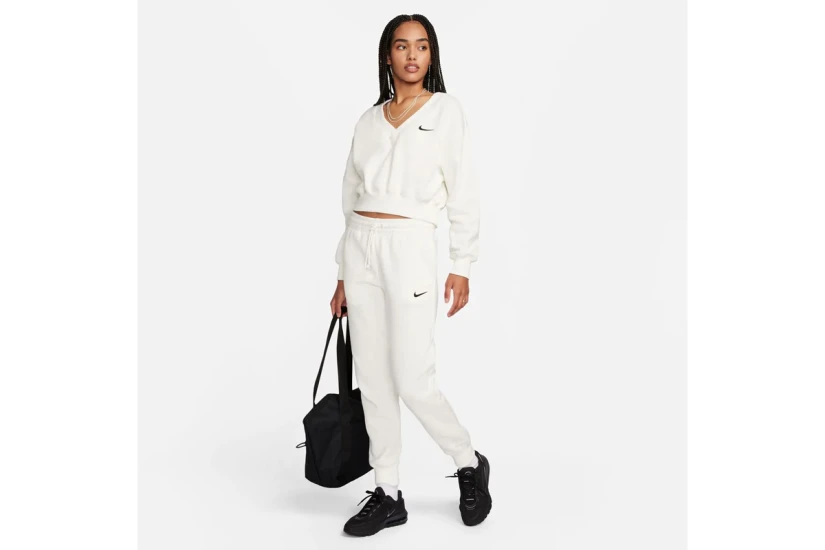 Nike Sportswear Phoenix Fleece Γυναικείο Παντελόνι Φόρμας Εκρού
