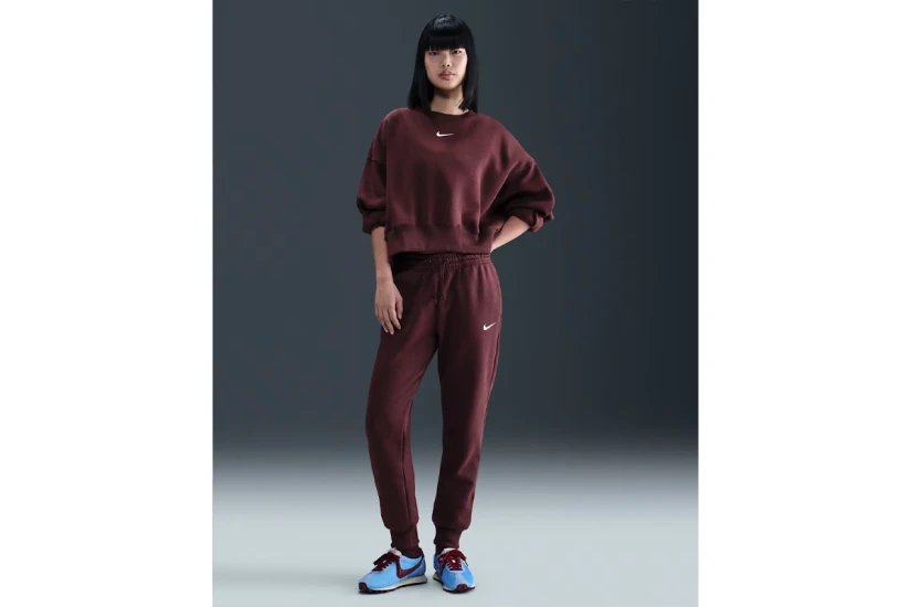 Nike Sportswear Phoenix Fleece Γυναικείο Παντελόνι Φόρμας Καφέ