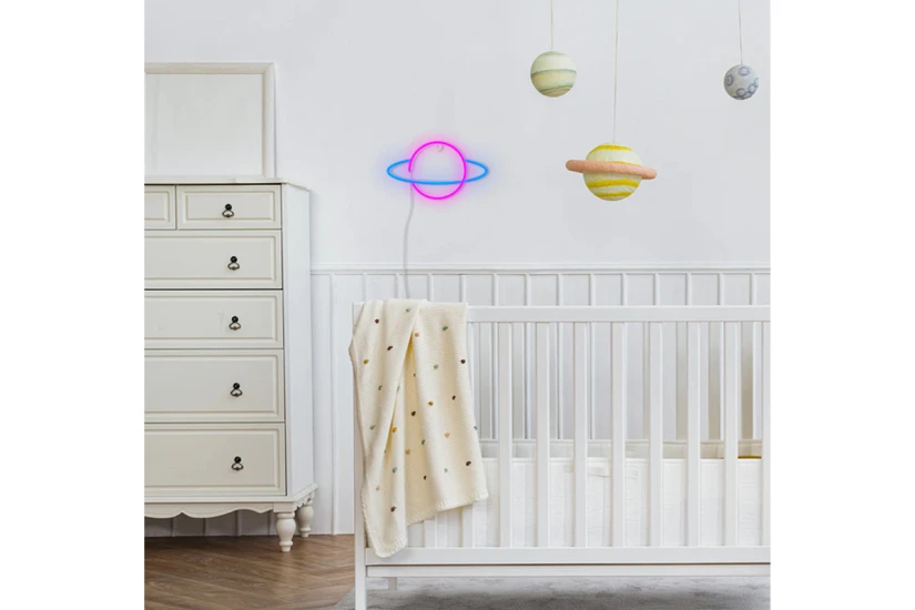 Ginga Neon Led Planet Saturn Φωτιστικό Τοίχου
