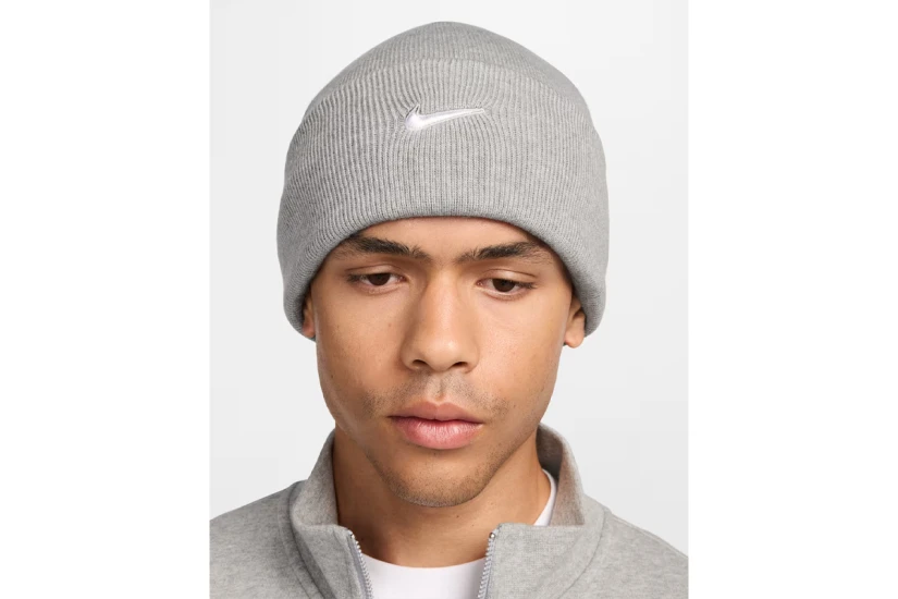 Nike Peak Swoosh Χειμερινό Σκουφάκι Γκρι