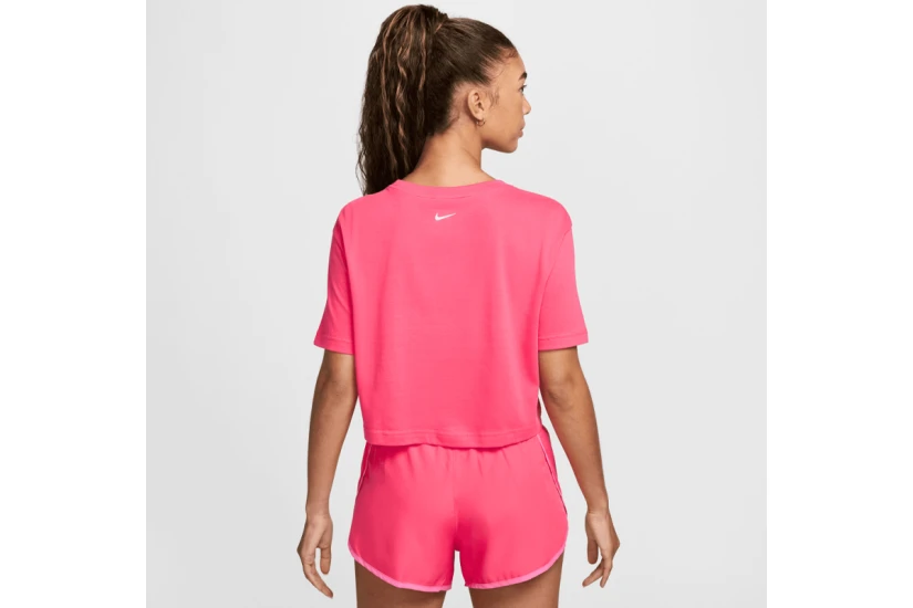 Nike Pro Dri-FIT Γυναικείο Κοντομάνικο Crop Top Ροζ