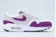 Nike Air Max 1 87 Textile Sneakers Λευκά, Μωβ, Γκρι