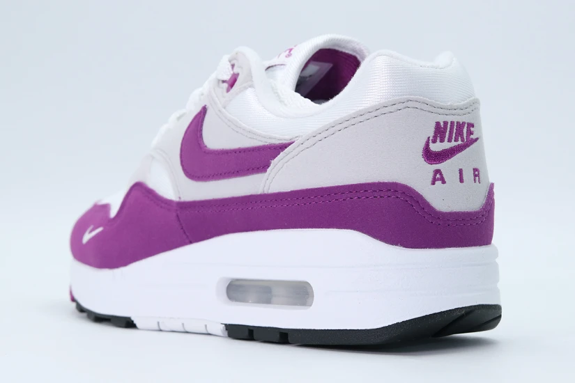 Nike Air Max 1 87 Textile Sneakers Λευκά, Μωβ, Γκρι