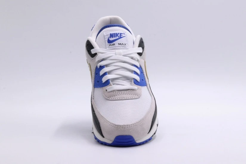 Nike Air Max 90 Premium Ανδρικά Sneakers Λευκά, Μαύρα, Ρουά