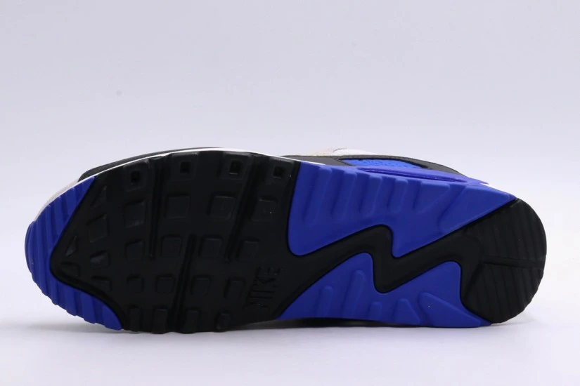 Nike Air Max 90 Premium Ανδρικά Sneakers Λευκά, Μαύρα, Ρουά