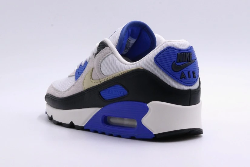 Nike Air Max 90 Premium Ανδρικά Sneakers Λευκά, Μαύρα, Ρουά