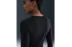 Nike Sportswear Chill Knit Γυναικείο Μακρυμάνικο Crop Top Μαύρο