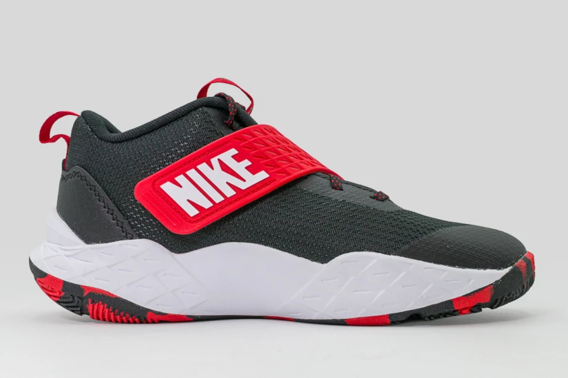 Nike Team Hustle D 12 Μπασκετικά Παπούτσια Μαύρα, Κόκκινα, Λευκά