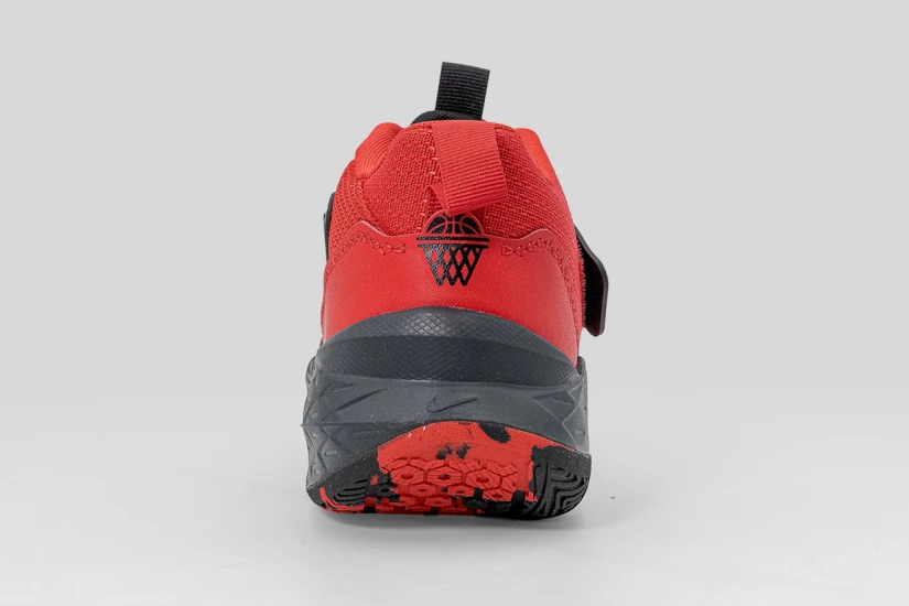 Nike Team Hustle D 12 Μπασκετικά Παπούτσια Κόκκινα, Μαύρα