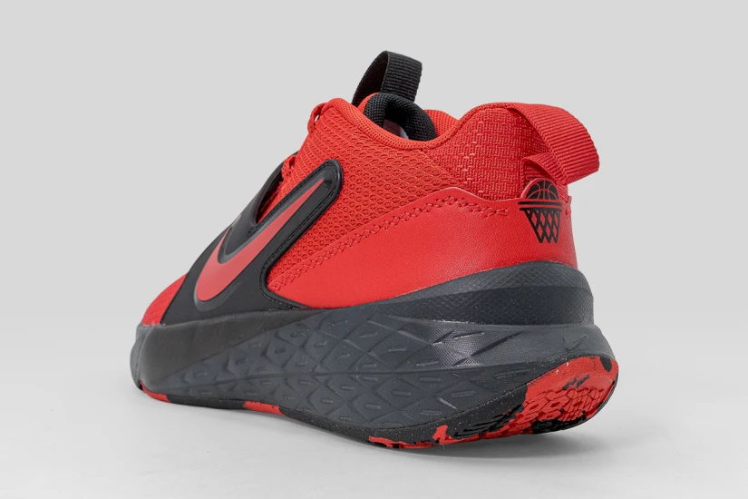 Nike Team Hustle D 12 Μπασκετικά Παπούτσια Κόκκινα, Μαύρα