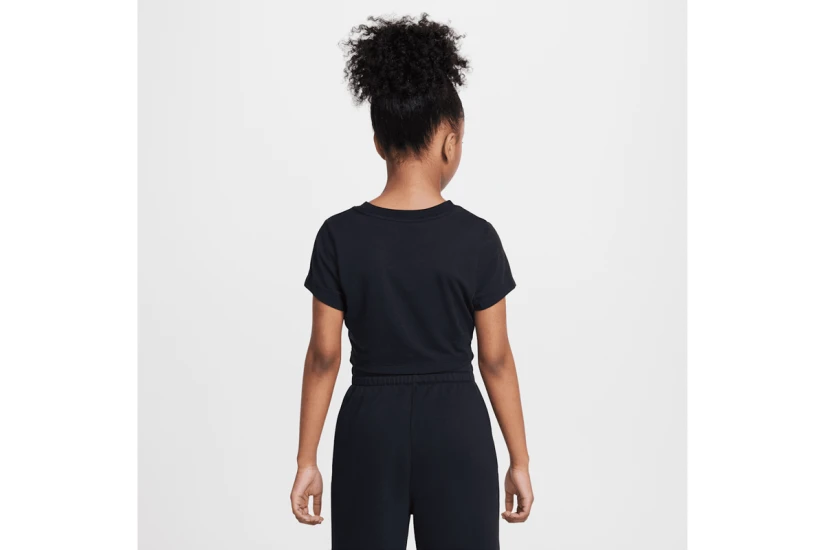Nike Sportswear Παιδικό Κοντομάνικο Crop Top Μαύρο