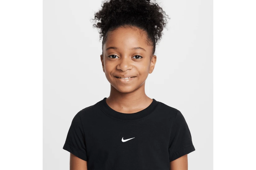 Nike Sportswear Παιδικό Κοντομάνικο Crop Top Μαύρο