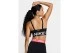 Nike Pro Indy Plunge Dri-FIT Γυναικείο Μπουστάκι Μαύρο, Λευκό
