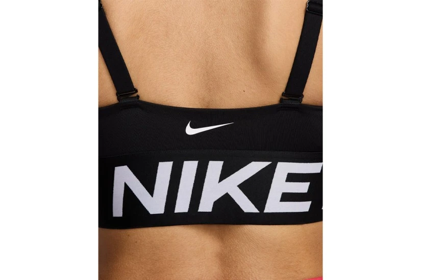 Nike Pro Indy Plunge Dri-FIT Γυναικείο Μπουστάκι Μαύρο, Λευκό