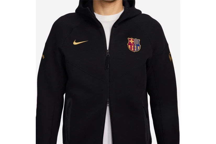 Nike FC Barcelona Tech Fleece Windrunner Ανδρική Ζακέτα Μαύρη