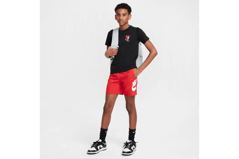Nike Sportswear Club Παιδικό Αθλητικό Σορτς Κόκκινο, Λευκό