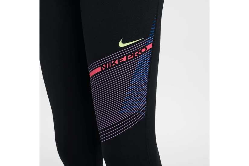 Nike Pro Dri-Fit Παιδικό Μακρύ Κολάν Μεσαίου Ύψους Μαύρο