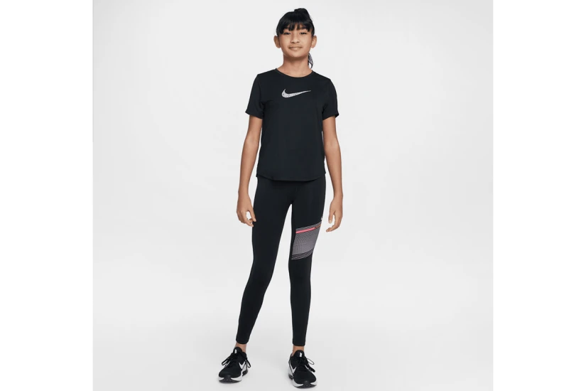 Nike Pro Dri-Fit Παιδικό Μακρύ Κολάν Μεσαίου Ύψους Μαύρο
