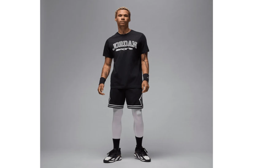 Jordan Sport Dri-FIT Mesh Diamond Ανδρική Μπασκετική Βερμούδα Μαύρη