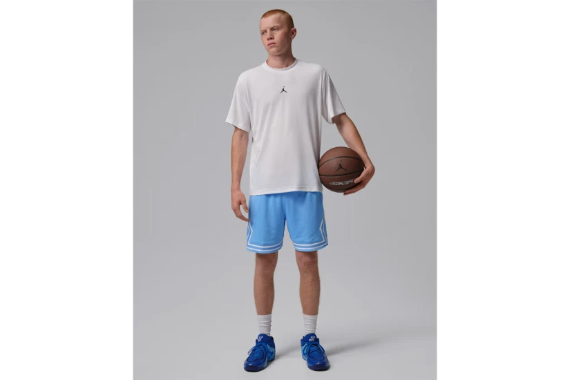 Jordan Sport Dri-FIT Mesh Diamond Ανδρική Μπασκετική Βερμούδα Γαλάζια, Λευκή