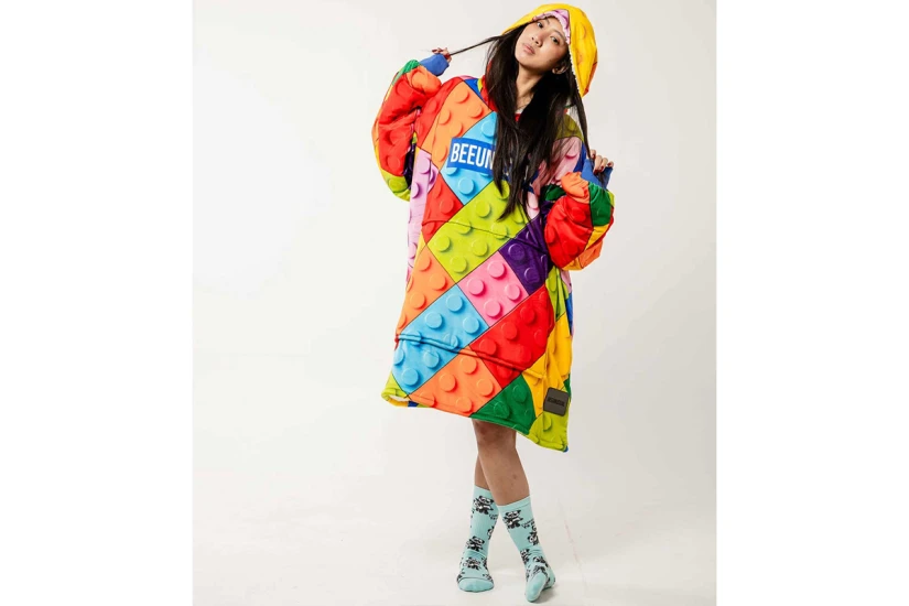 Bee Unusual Play With Me Hooded Blanket Πόντσο Πολύχρωμο