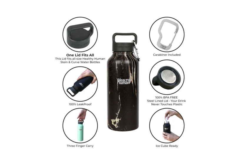 Healthy Human Stein Bottle Μπουκάλι Θερμός 21Oz-621Ml (HH-SOB41-NATURAL WOOD)