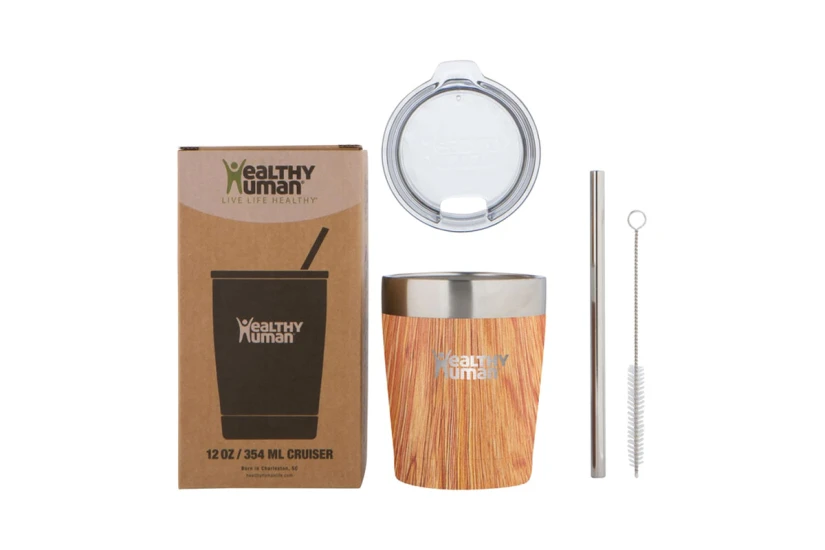 Healthy Human Cruiser Tumbler Ποτήρι Θερμός 12Oz-354Ml (HH-SOB48-NATURAL WOOD)