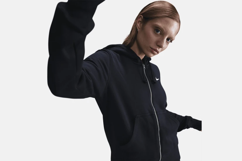Nike Sportswear Phoenix Fleece Γυναικεία Ζακέτα με Κουκούλα Μαύρη