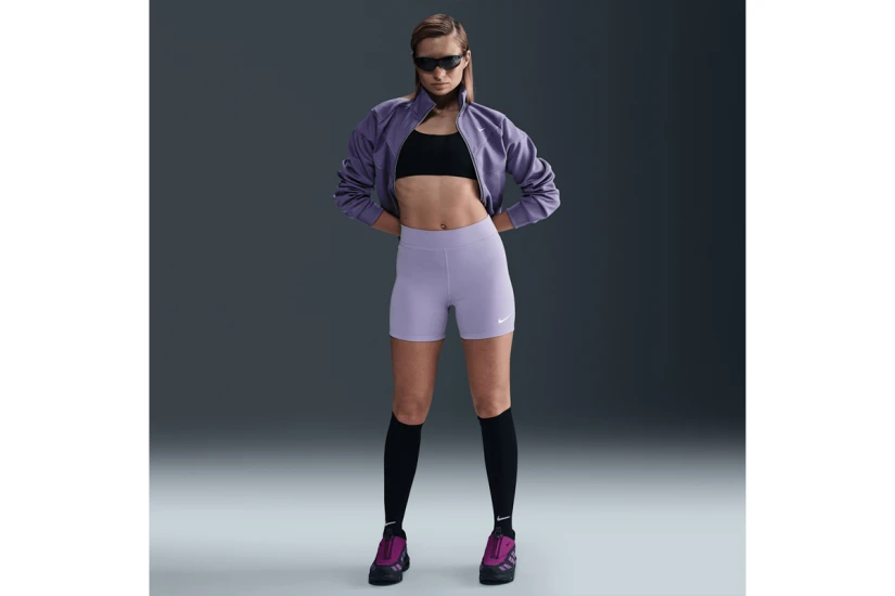 Nike Dri-FIT Sportswear Classic Γυναικείο Κοντό Κολάν Λιλά